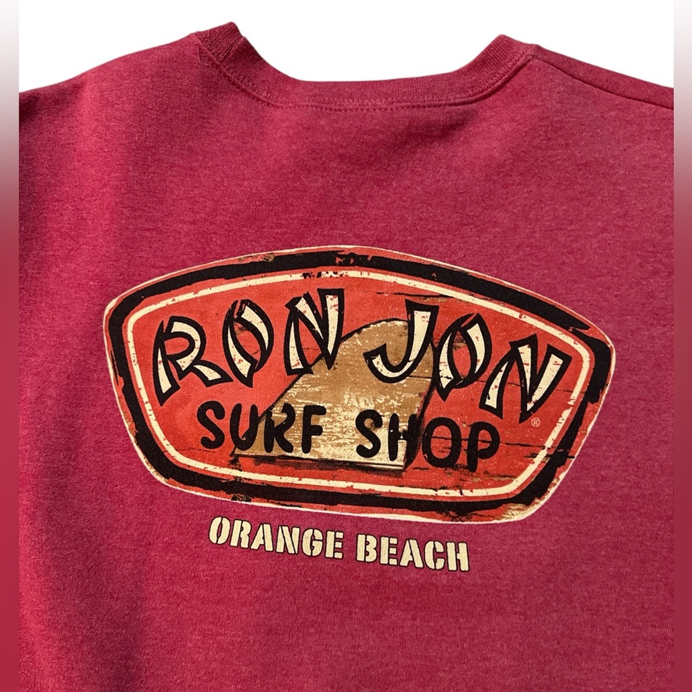 Ron Jon Surf Shop Women’s Size Medium Berry Color Sweatshirt‎ Double Sided